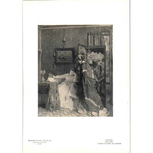 The Visit - Stevens c1905 Art Print D15