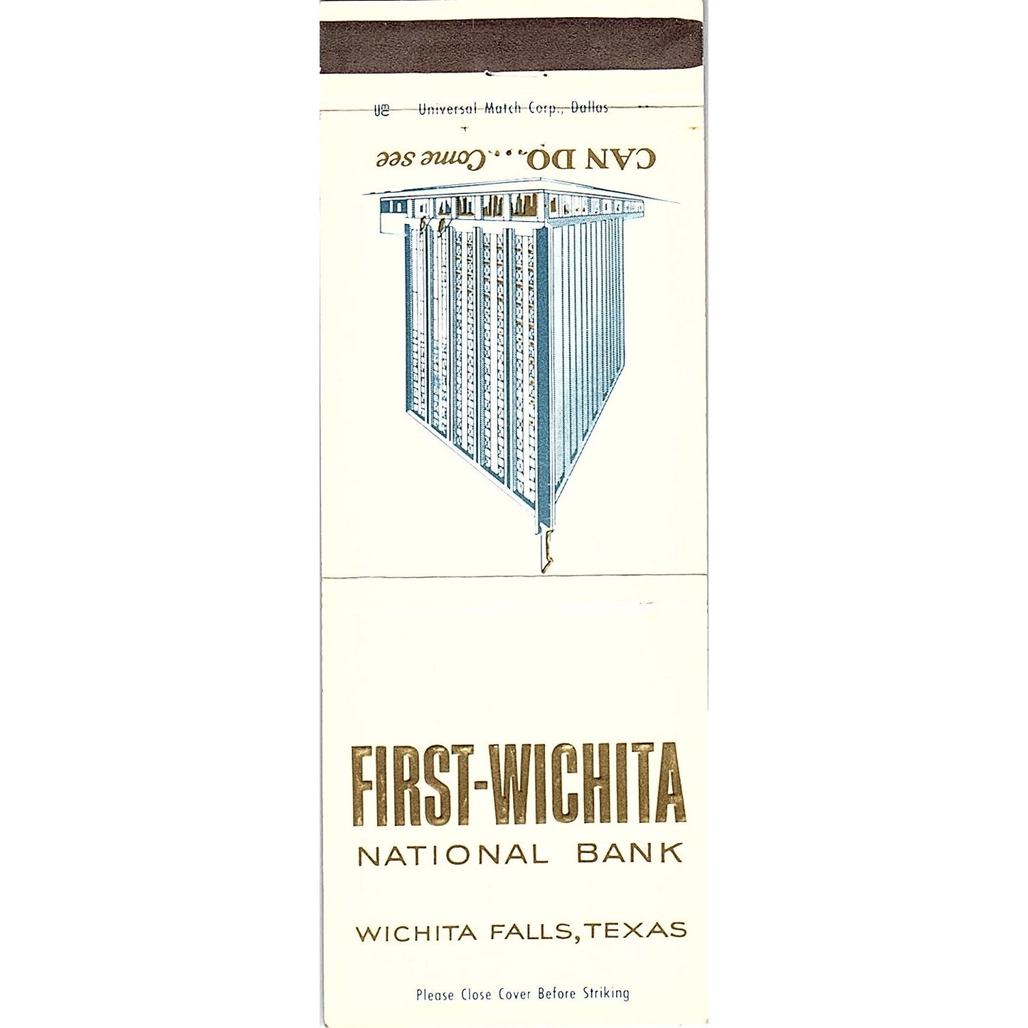 First Wichita National Bank Wichita Falls TX Vintage Matchbook TB6-MB2-8