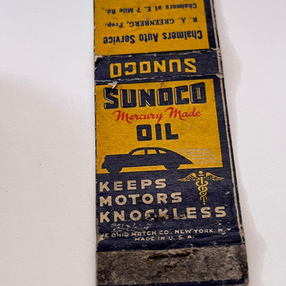 Chalmers Auto Service R.A. Greenberg Detroit MI Matchbook Cover TB6-MB1-15