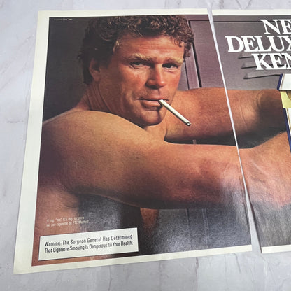 Deluxe Box Kent III Cigarettes Shirtless Guy 2 Page Ad 1984 Ad AF8-6