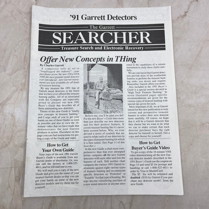 1991 Mar - The Garrett Searcher Newsletter Treasure Hunting Metal Detectors M20