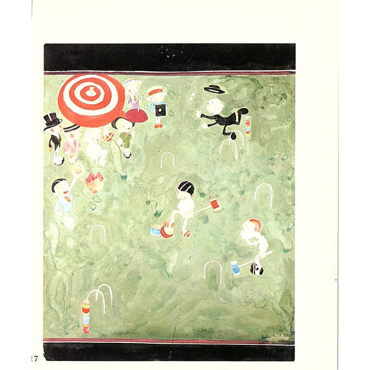 Group of Boys Playing Polo - John Held Jr. Vintage Art Print 4x5 V12