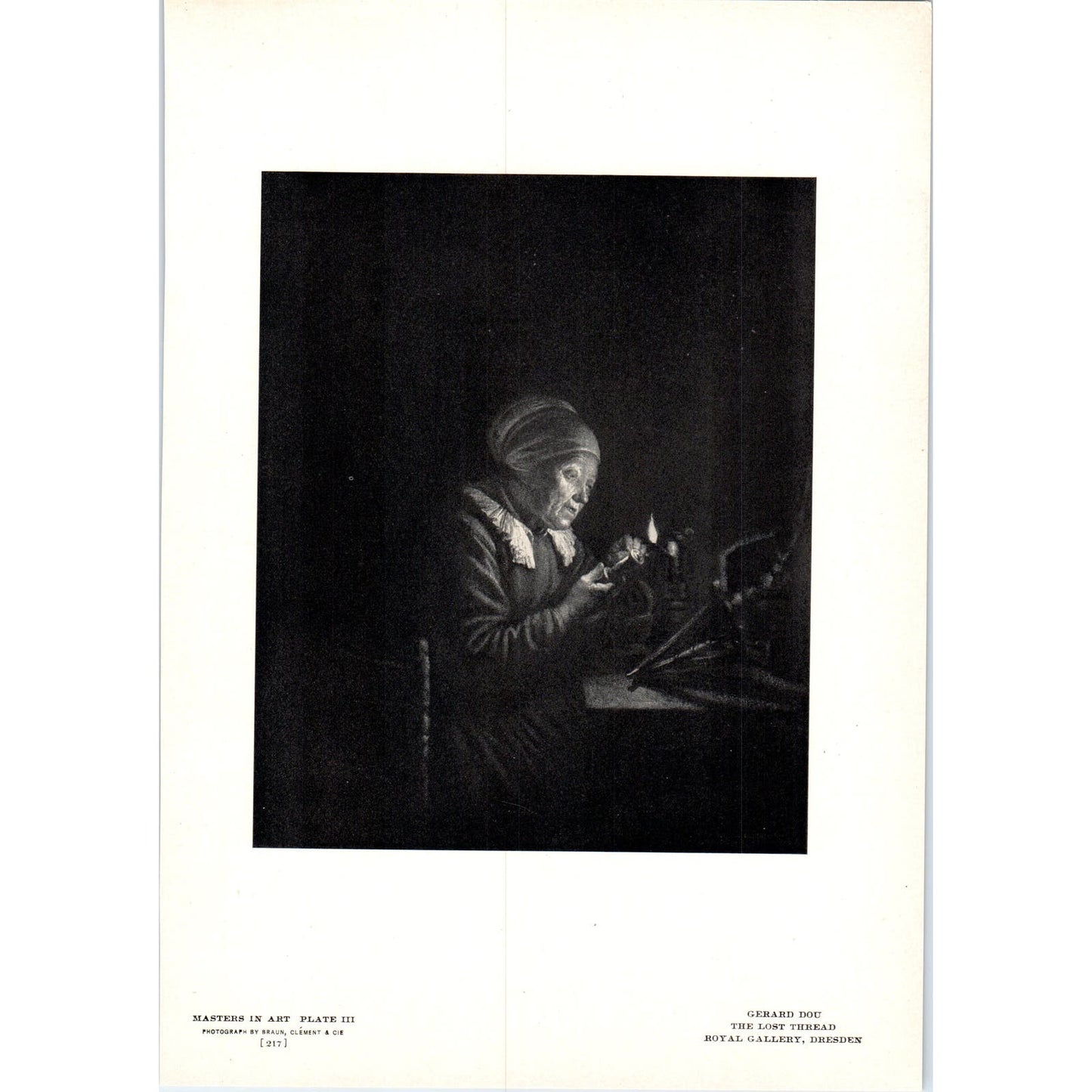 The Lost Thread - Gerard Dou c1905 Art Print D15
