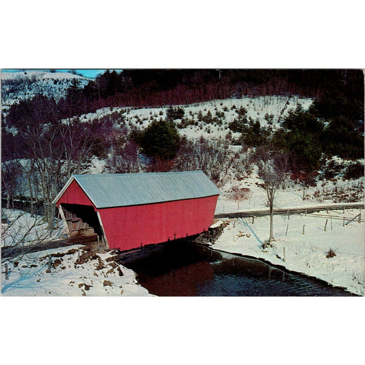 Vermont Covered Bridge East Bethel Vintage Covered Bridge Postcard PD3