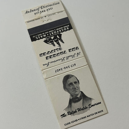 The Yankee Clipper, The Ralph Waldo Emerson Rockport MA Matchbook TB6-MB2-5