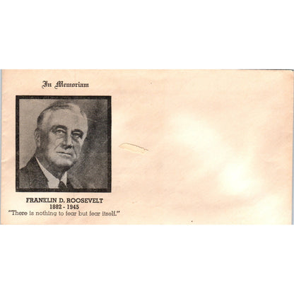 c1945 WWII Franklin D. Roosevelt FDR Memorial Envelope AD8-R4