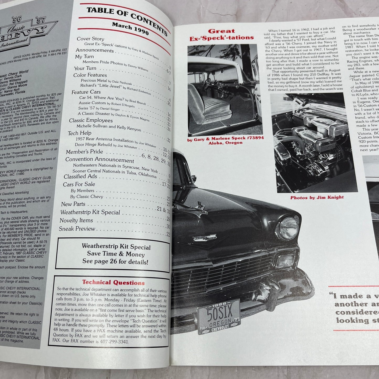 Rear Antenna Install - '55, '56, '57 Classic Chevy World Magazine - Mar 1990 M31