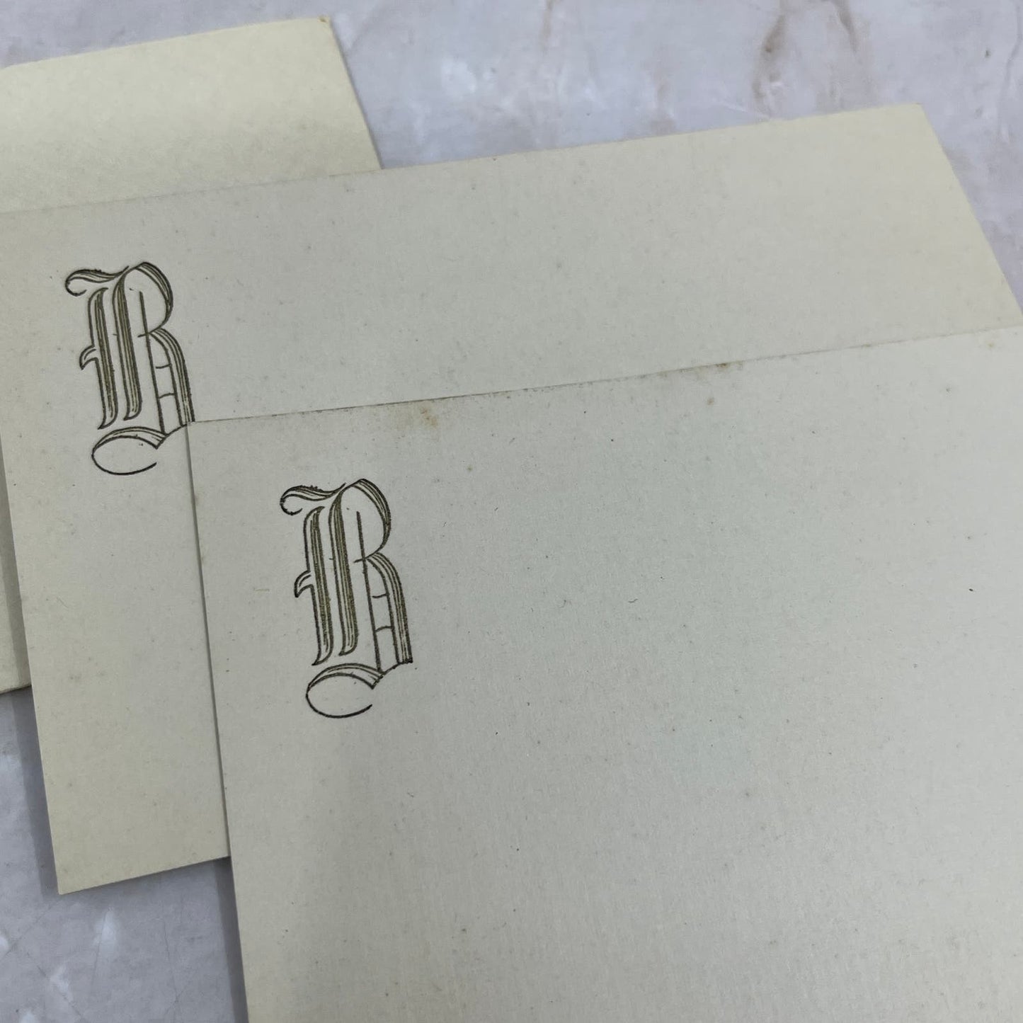 Vintage Collection of "R" Monogram Note Cards Set of 4 Unused TG9-E1