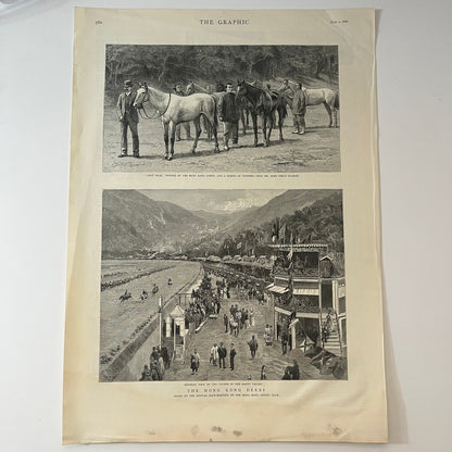 The Hong Kong Derby Happy Valley Horse Racing - The Graphic 1888 Jun 2 V1-7