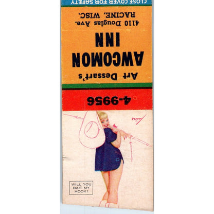 Art Dessart's Awcomon Inn Racine WI Pinup Vintage Matchbook Cover SD2-Y3