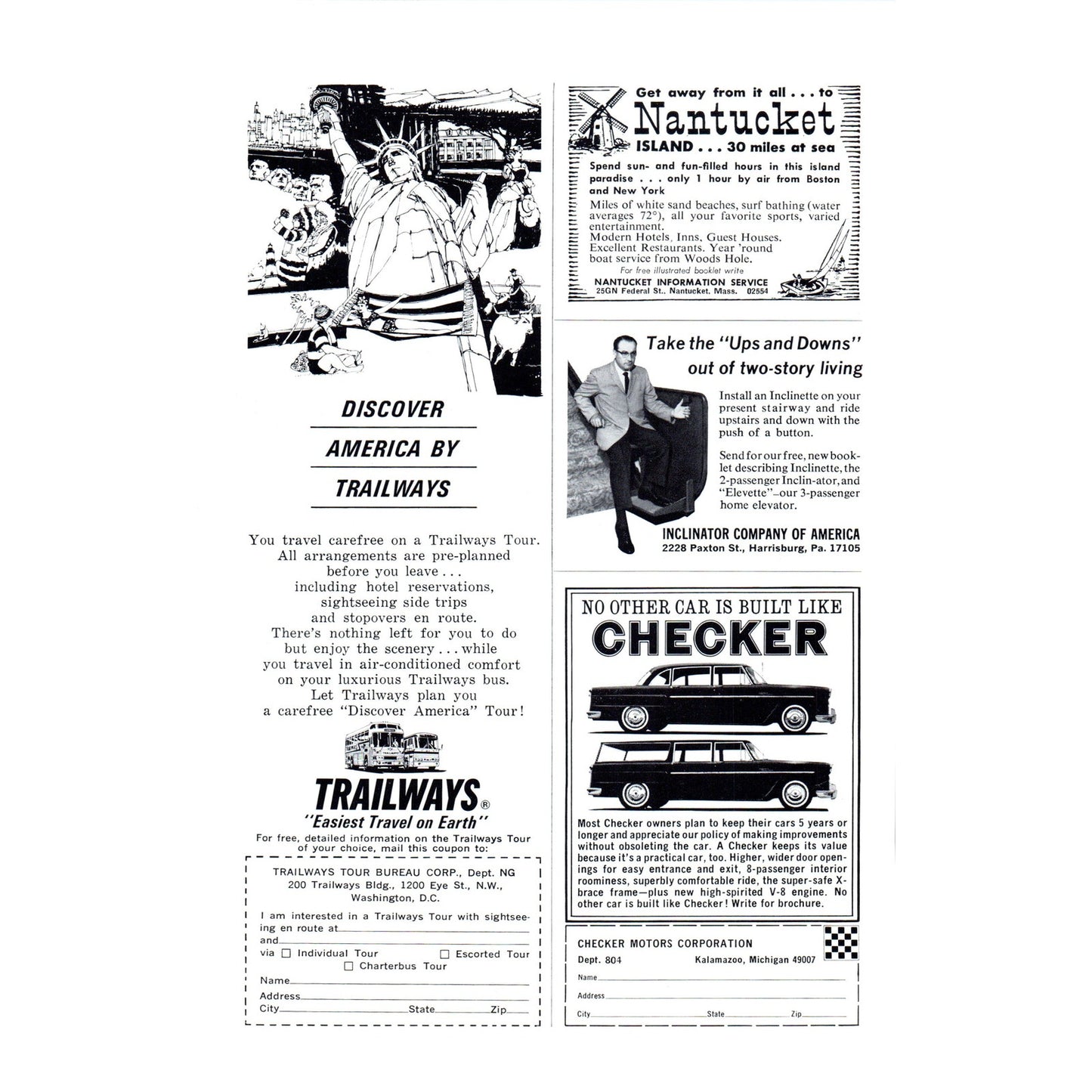 Red 4-Door Ford Thunderbird Automobile Car - Vintage Magazine Ad D20