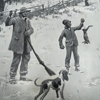The Muzzle Loading Gun African American Hunting 1904 A.B. Frost Art Print V14-3
