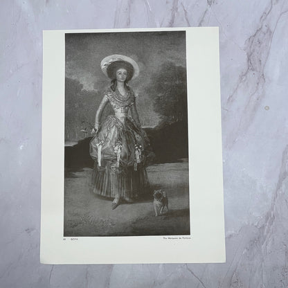 The Marquesa de Pontejos - Goya Antique 8.5x11.5" Engraving Art Print V20