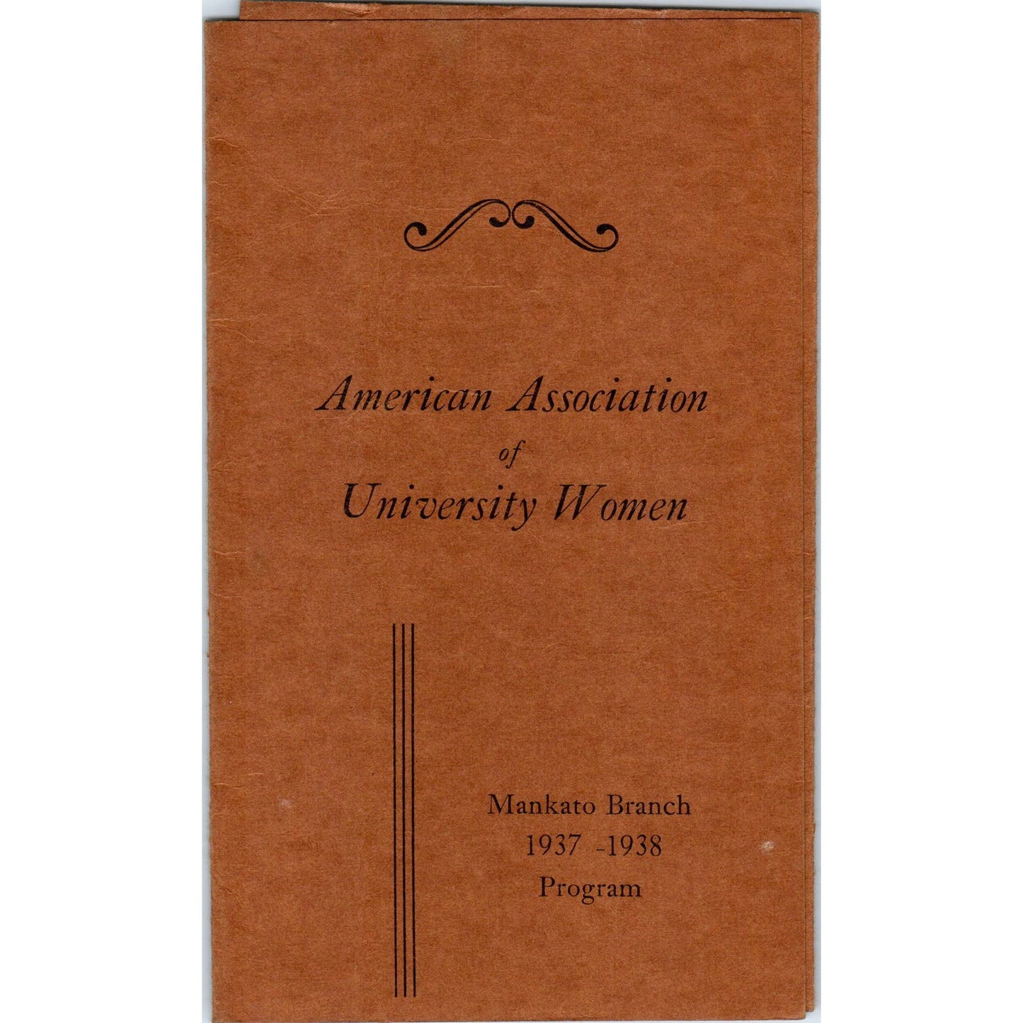 1937 American Association of University Women Mankato Branch Banquet Program AE2
