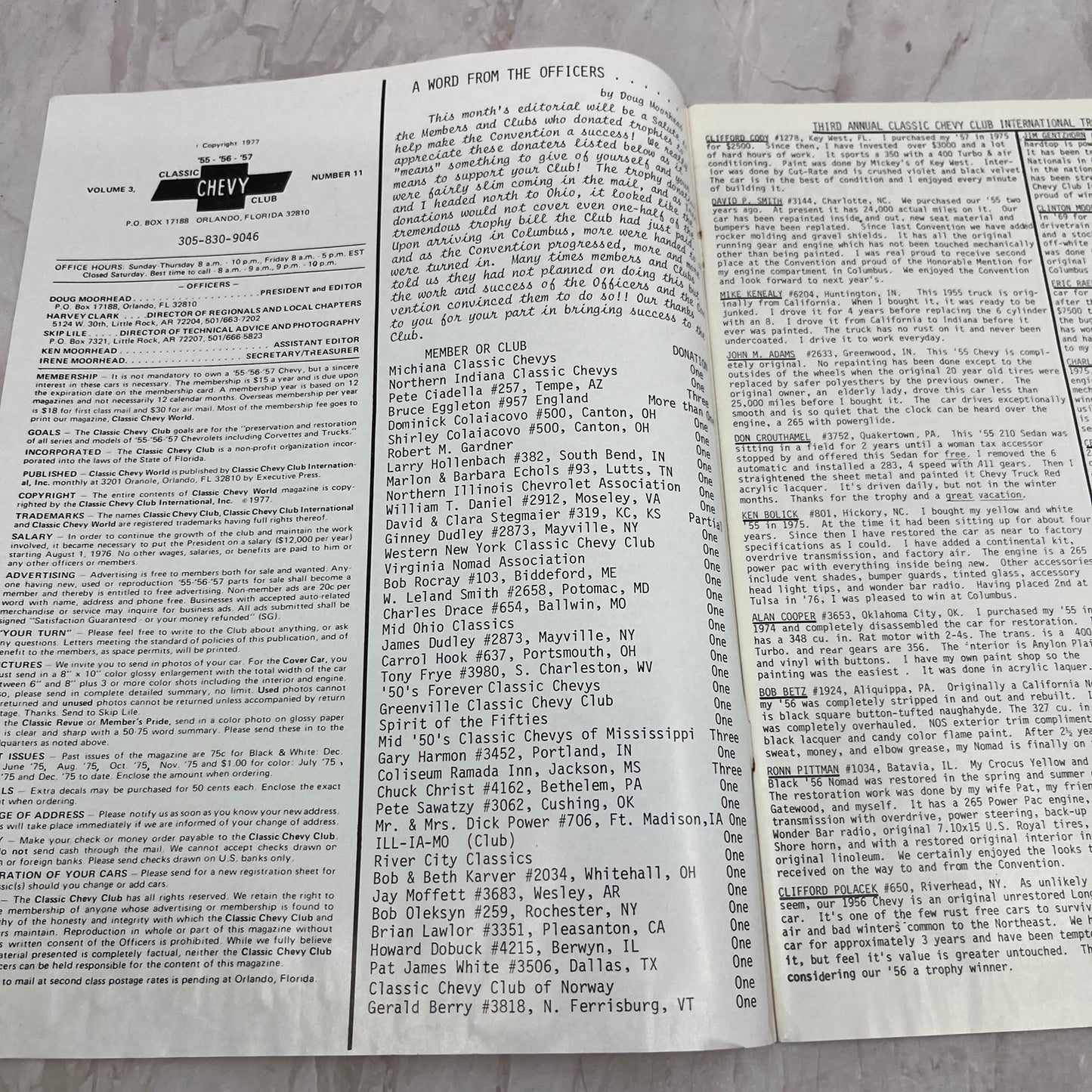 Convention Special - '55, '56, '57 Classic Chevy World Magazine - Oct 1977 M29