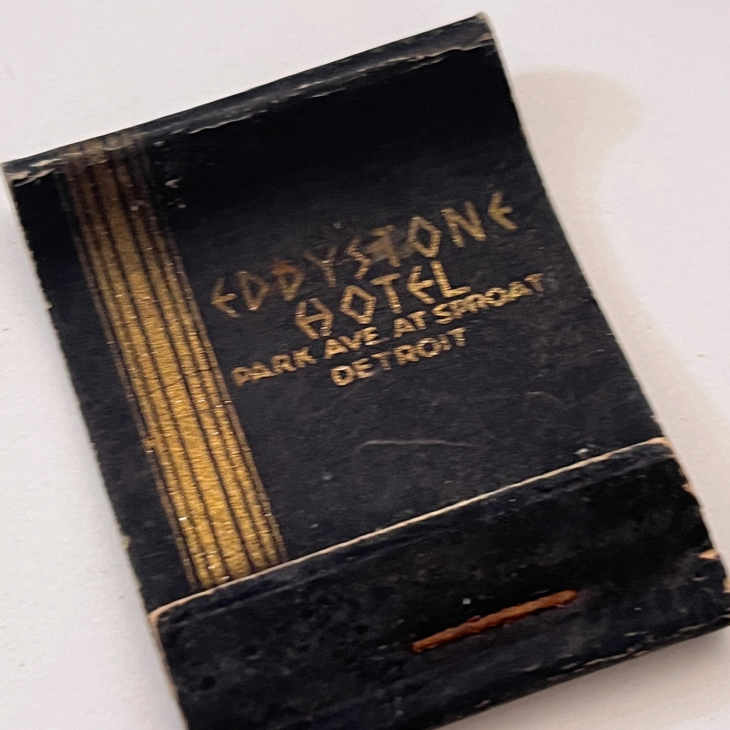 Eddystone Hotel Park Ave at Sproat Detroit MI Vintage Matchbook Cover TB8-MB3-2