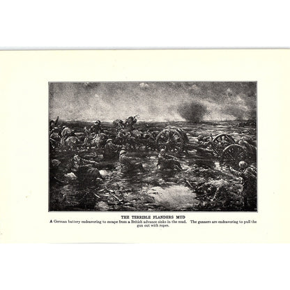 The Flanders Mud, King Albert at Belgium 1919 WWI Print AG1-2