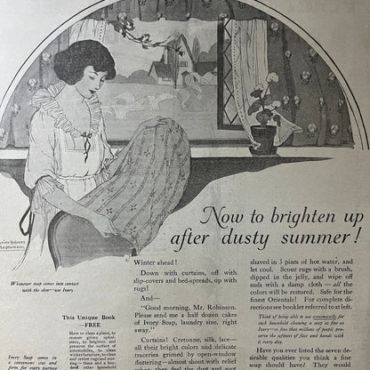 1922 Ivory Soap Brighten Up After Dusty Summer Eunice Holmes Stephenson 10x13 V7