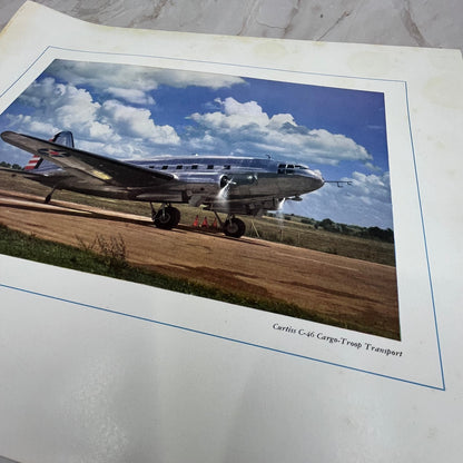 Curtiss C-46 Cargo-Troop Transport Vintage Print 10.5x13 FL6-4