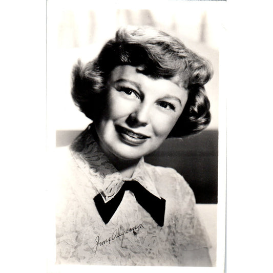 June Allyson Headshot Vintage RPPC Postcard PE7
