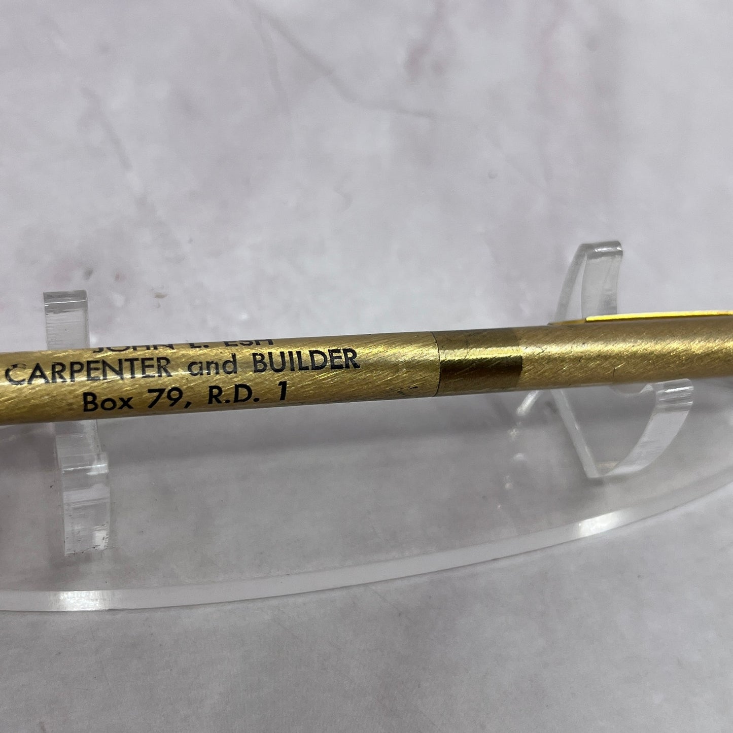John L. Esh Carpenter & Builder Box 79 R.D. 1 Vintage Advertising Pen TC5-PP2