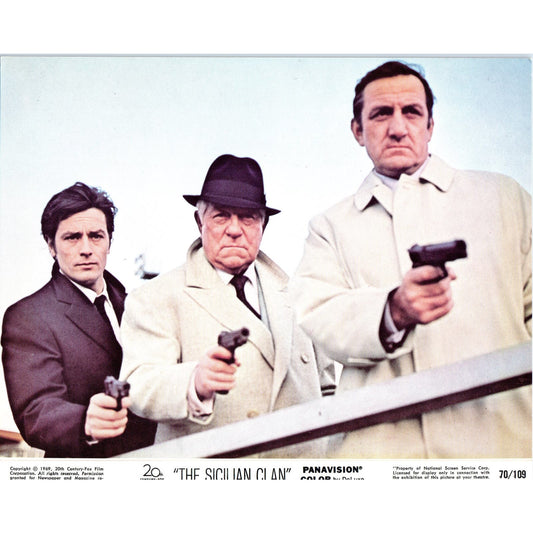 1969 The Sicilian Clan Original 8x10 Lobby Card Alain Delon Jean Gabin AE6-1