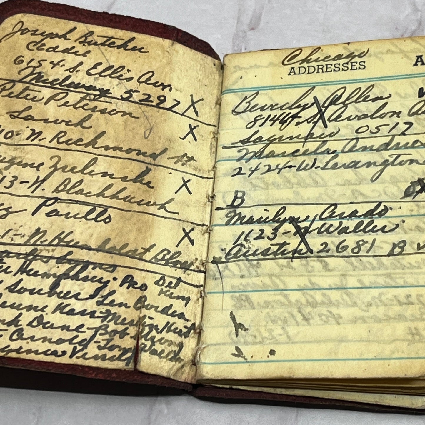 c1930 Mini Pocket Address Book Milwaukee-Chicago Area SC1