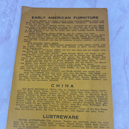 1937 Auction Flyer Anna Illig Schaefferstown LJ Gilbert Kleinfelter Lebanon D22