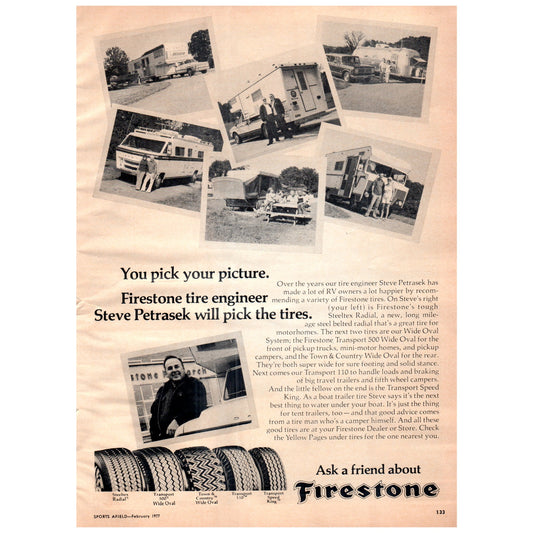 Firestone Tires Steve Petrasek 1977 Ad D25