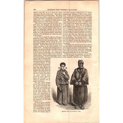 A Naturalist Among the Himalayas Dr. Hooker, James Ross 8 Pages 1854 Article I19