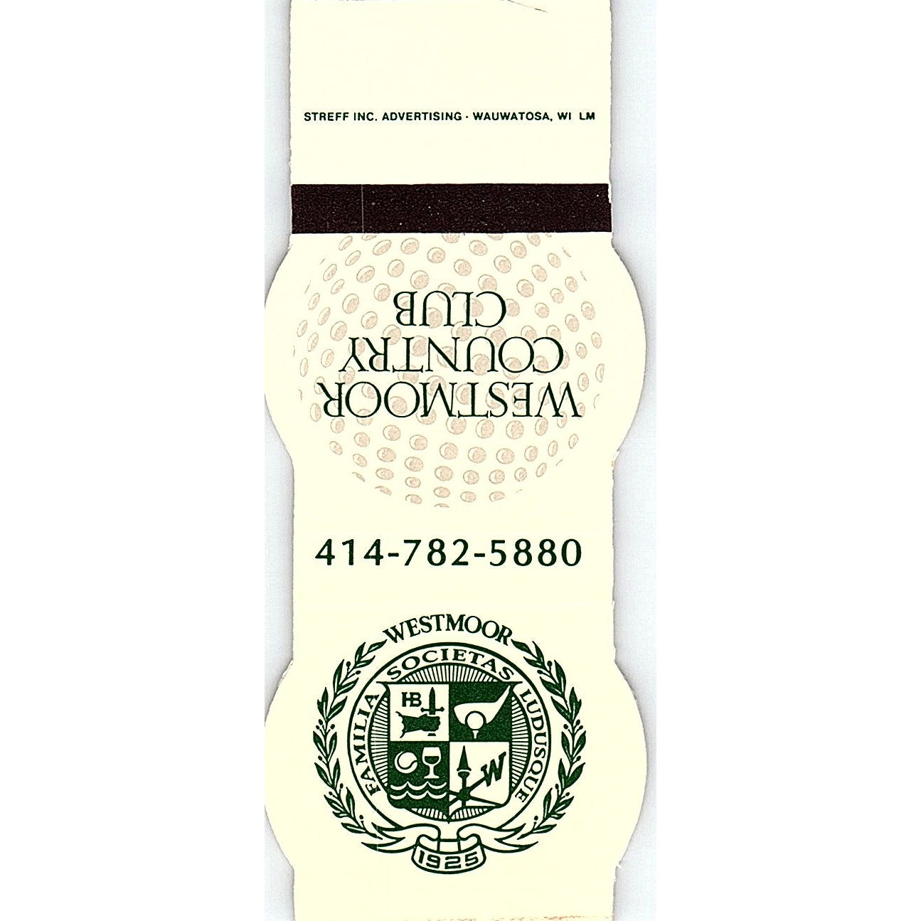 Westmoor Country Club Die Cut Vintage Matchbook TB6-MB2-8