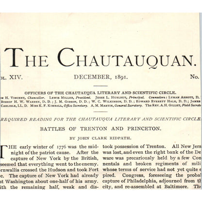 Plan of the Battle of Trenton Map c1890 Victorian Print AE8-CH2