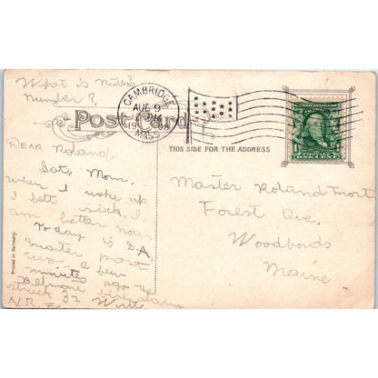 1908 Graves Light Boston Harbor MA Original Postcard PC9