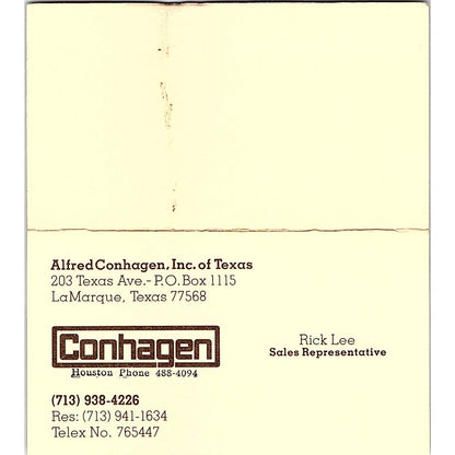 Rick Lee Alfred Conhagen Inc La Marque TX Vintage Business Card SD9-B12