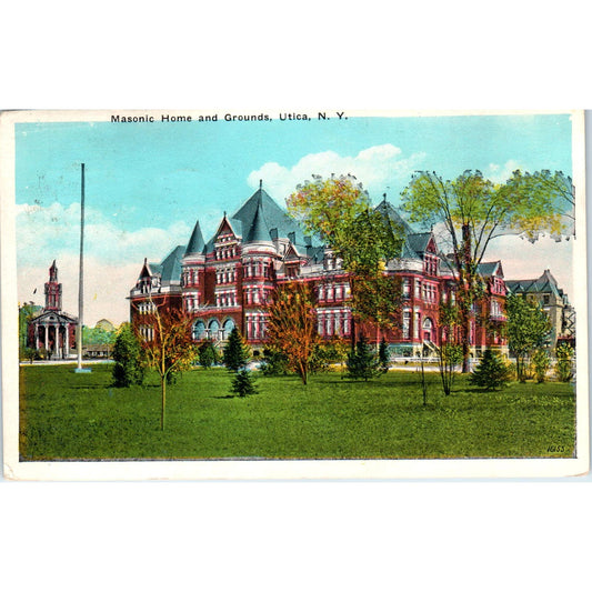 Masonic Home and Grounds Utica NY Vintage Postcard PC8