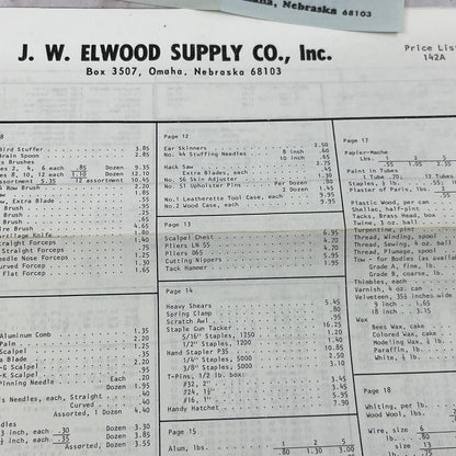 1970s Northwestern School of Taxidermy Omaha Nebraska Ephemera Lot TG8-VW