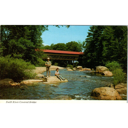 Swift River Covered Bridge Conway New Hampshire Covered Bridge Postcard PB12
