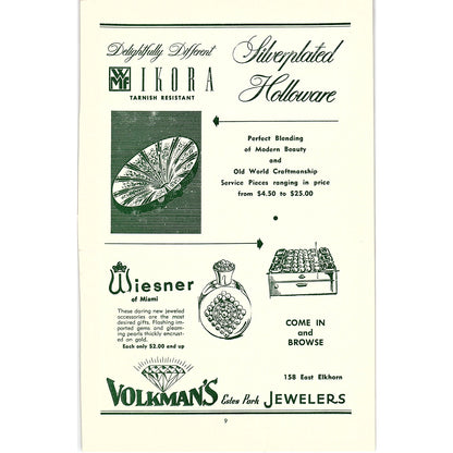 Volkman's Estes Park Jewelers 158 E. Elkhorn 1957 Estes Park CO Ad AG4-1