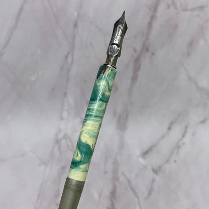 Koh-I-Noor Germany Swirl Wood Vintage Fountain Dip Pen w/ Nib TC5-DP-6