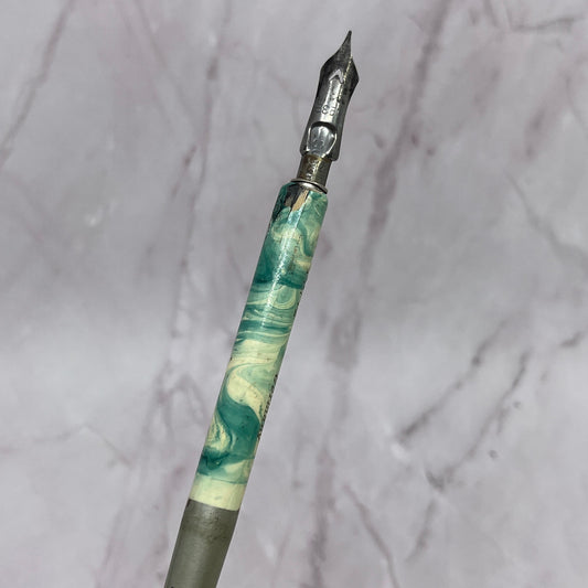 Koh-I-Noor Germany Swirl Wood Vintage Fountain Dip Pen w/ Nib TC5-DP-6