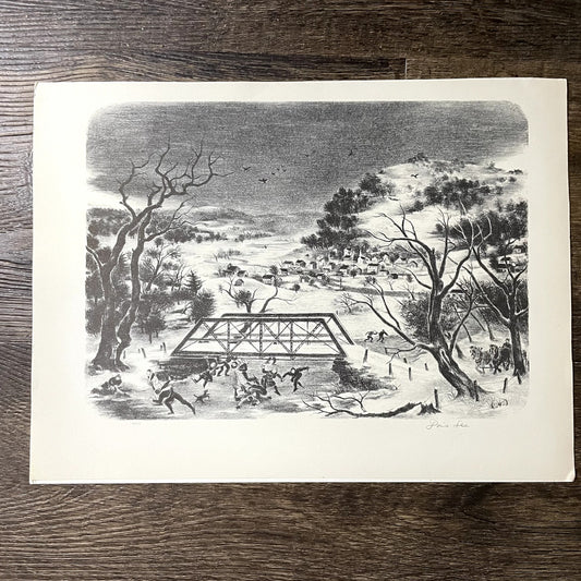 Winter In The Catskills Doris Lee Lithograph Vintage Art Print 9x12 V11
