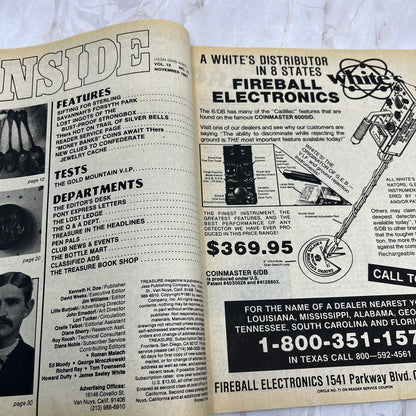 1981 Nov - Treasure Magazine - Treasure Hunting Metal Detecting Gold Coins M10