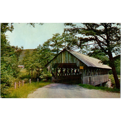 Artist's Bridge Sunday River Newry Maine Vintage Covered Bridge Postcard PC17