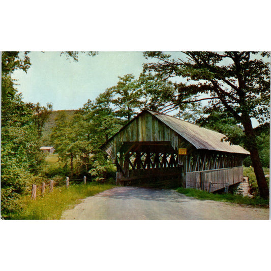 Artist's Bridge Sunday River Newry Maine Vintage Covered Bridge Postcard PC17