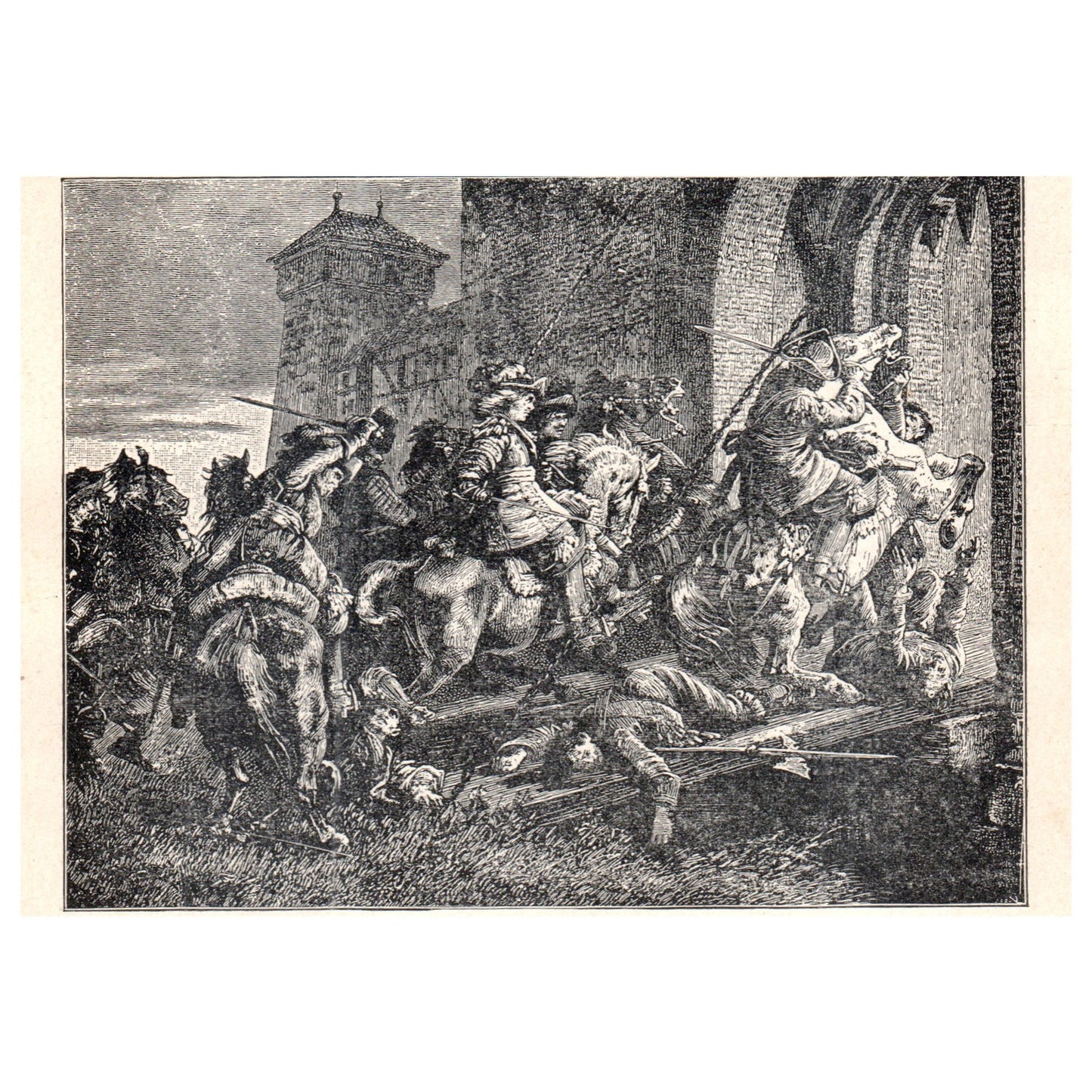 The Bridge of Dessau 1911 Engraving Print AF5-9