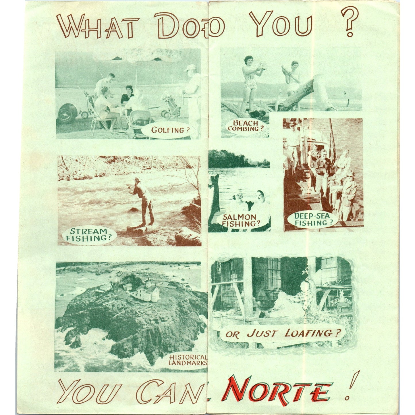 1940s Recreation Unlimited in Del Norte County CA Travel Brochure & Map TH9-CB