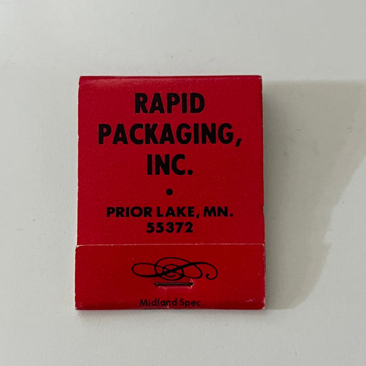 Rapid Packaging Inc Prior Lake Minnesota Vintage Matchbook SC4-R7