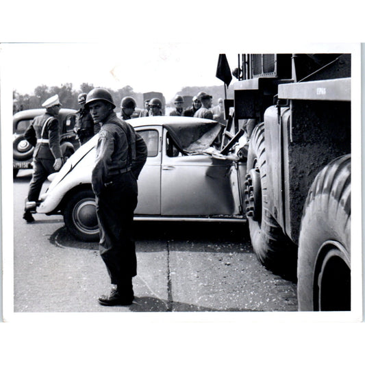US Sgt. Jefferson Aside VW Beetle Postwar Germany c1954 Army Photo AF1-MF1