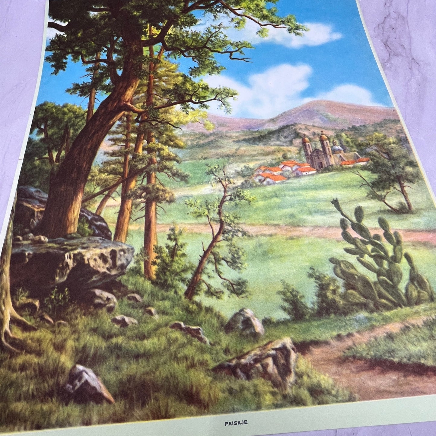 Paisaje Veseneus Morales Vintage Mexican 12x14" Art Print V21