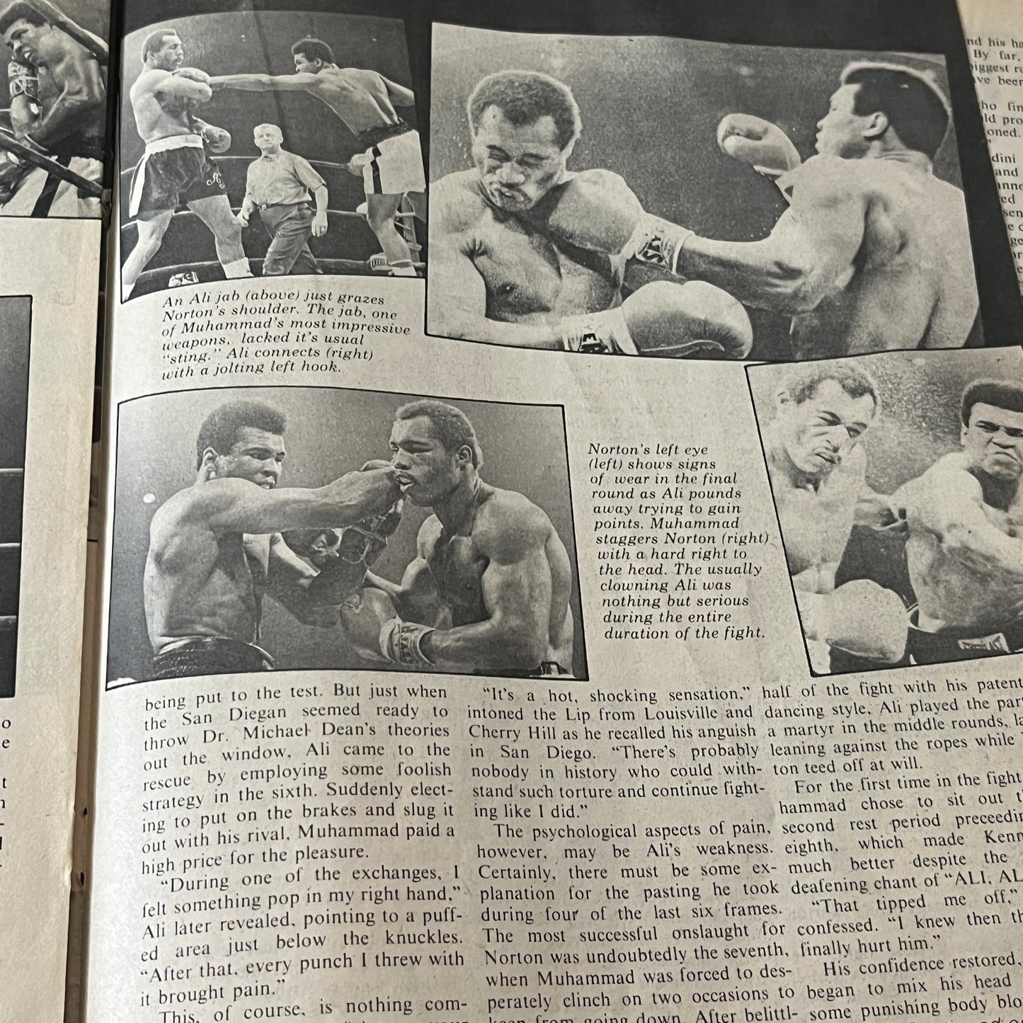 Muhammad Ali Vs Ken Norton Battle of Broken Jaw Fight Recap 4 Pages 1974 AG1-10